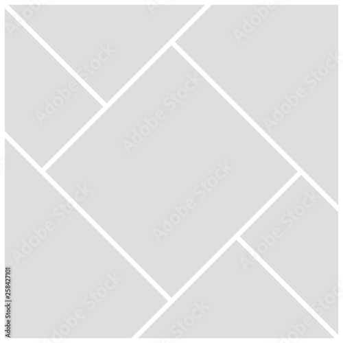 Gray mood board template on white background