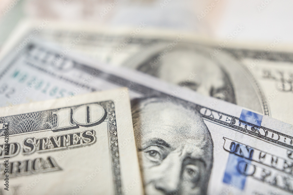 Cash money. Close up finance background. Euro Money.