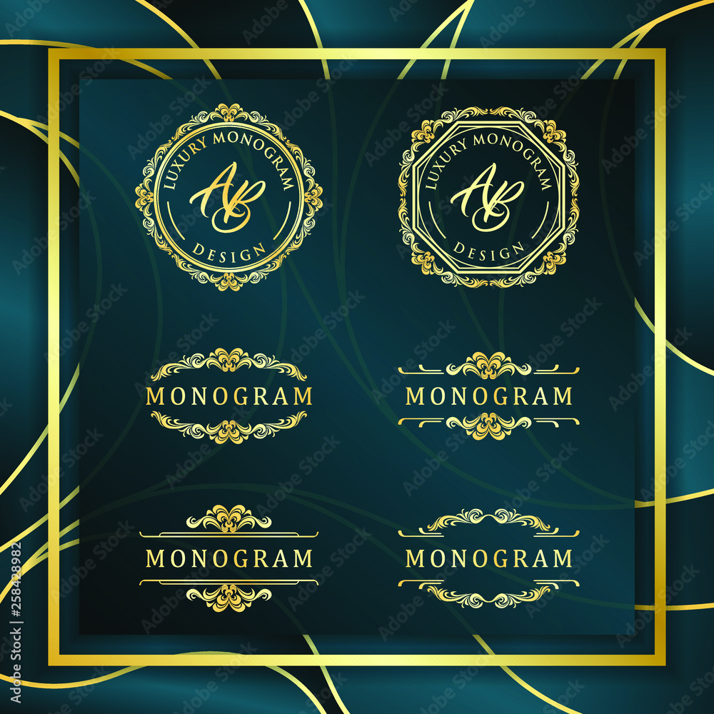 Luxury design set for wedding and decoration