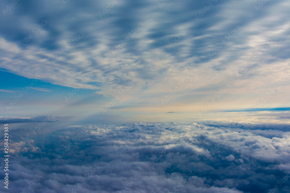 Aereal view of cloudy sky