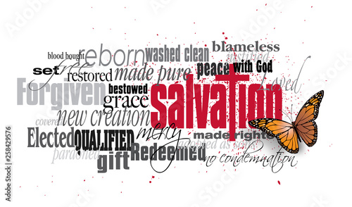Salvation word montage with...