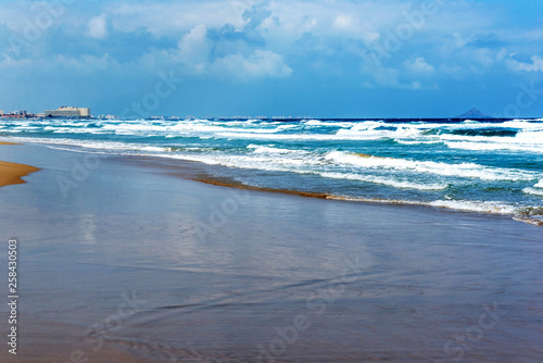 Storm on the Mediterranean Sea near La Manga and Cabo de Palos, Murcia, Spain.