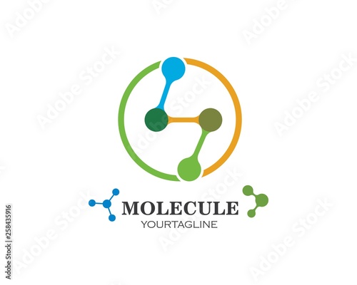 molecule logo vector illustration design