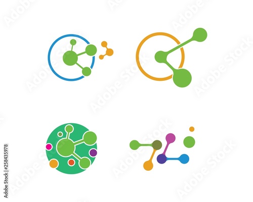 molecule logo vector illustration design