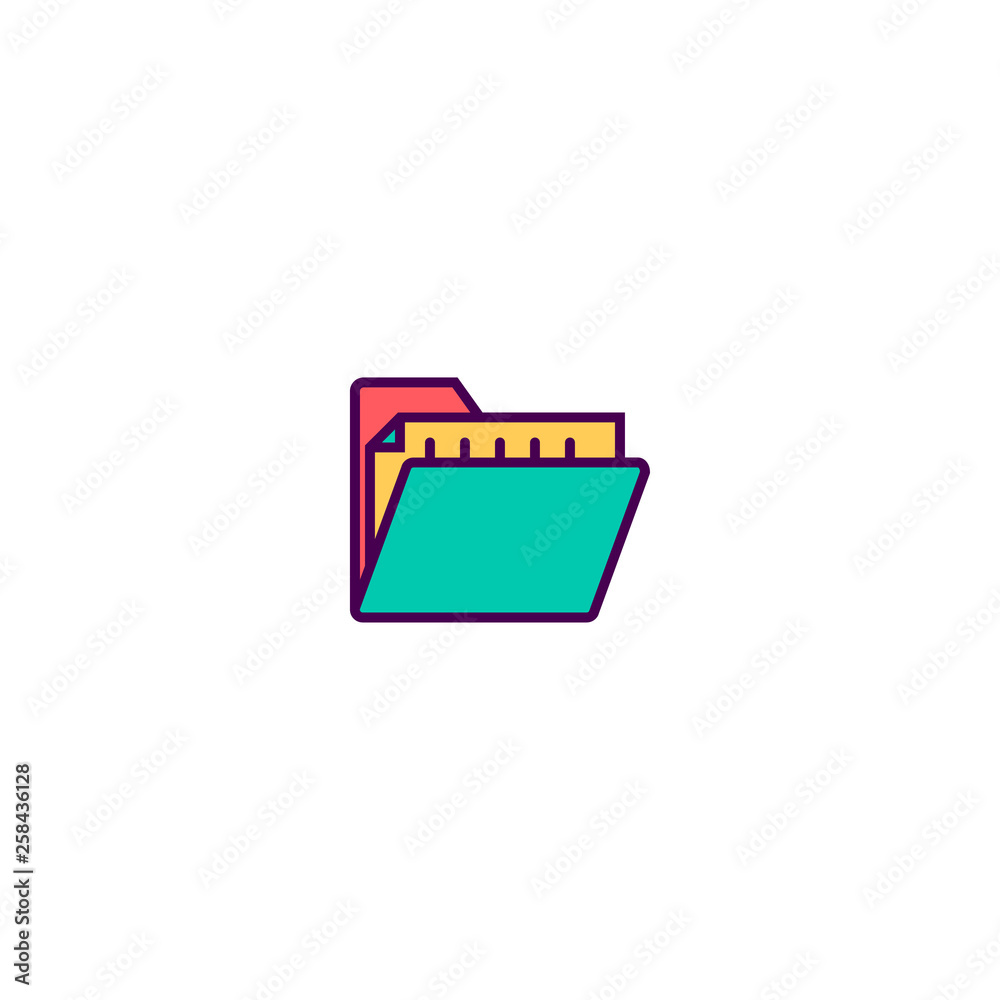 Folder icon design. Essential icon vector design Folder icon design. Essential icon vector design