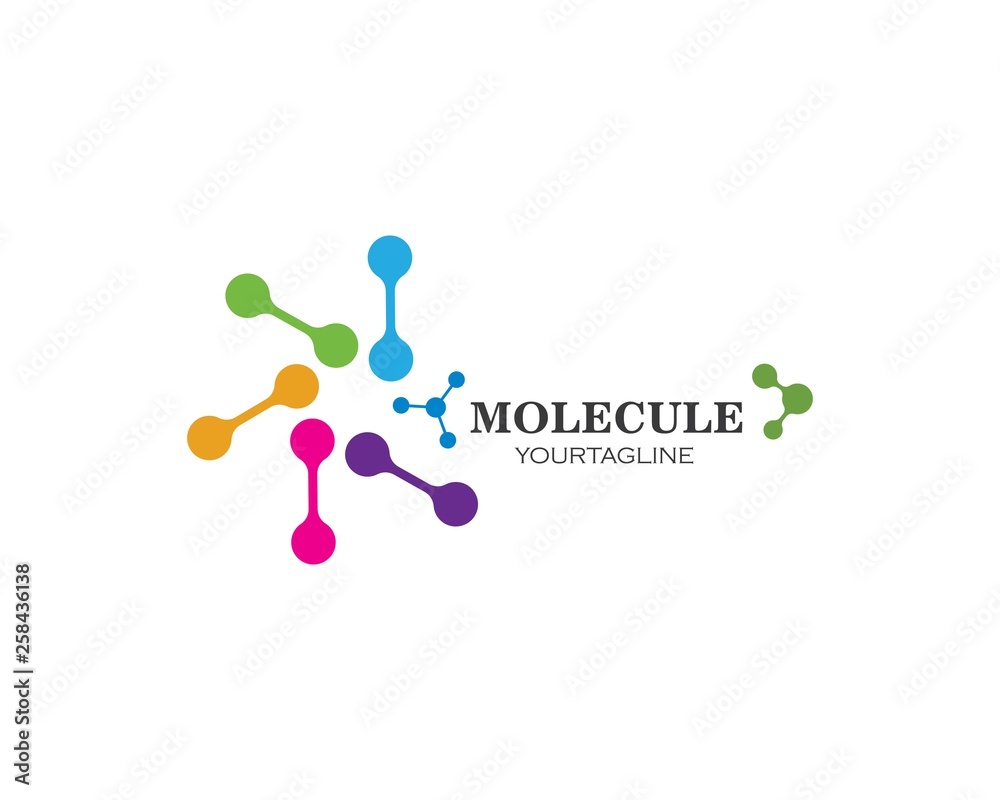 molecule logo vector illustration design