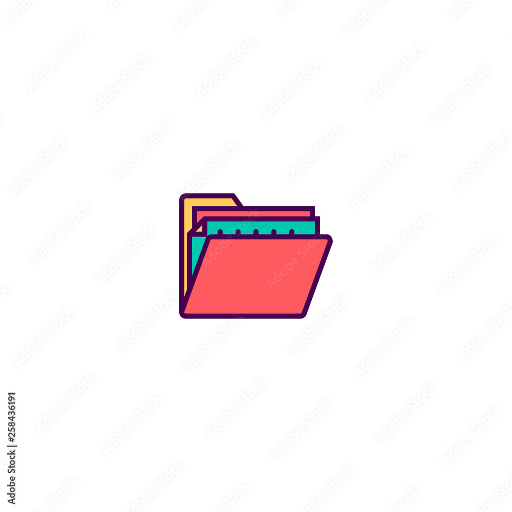 Folder icon design. Essential icon vector design