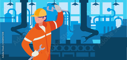 worker in factory workplace