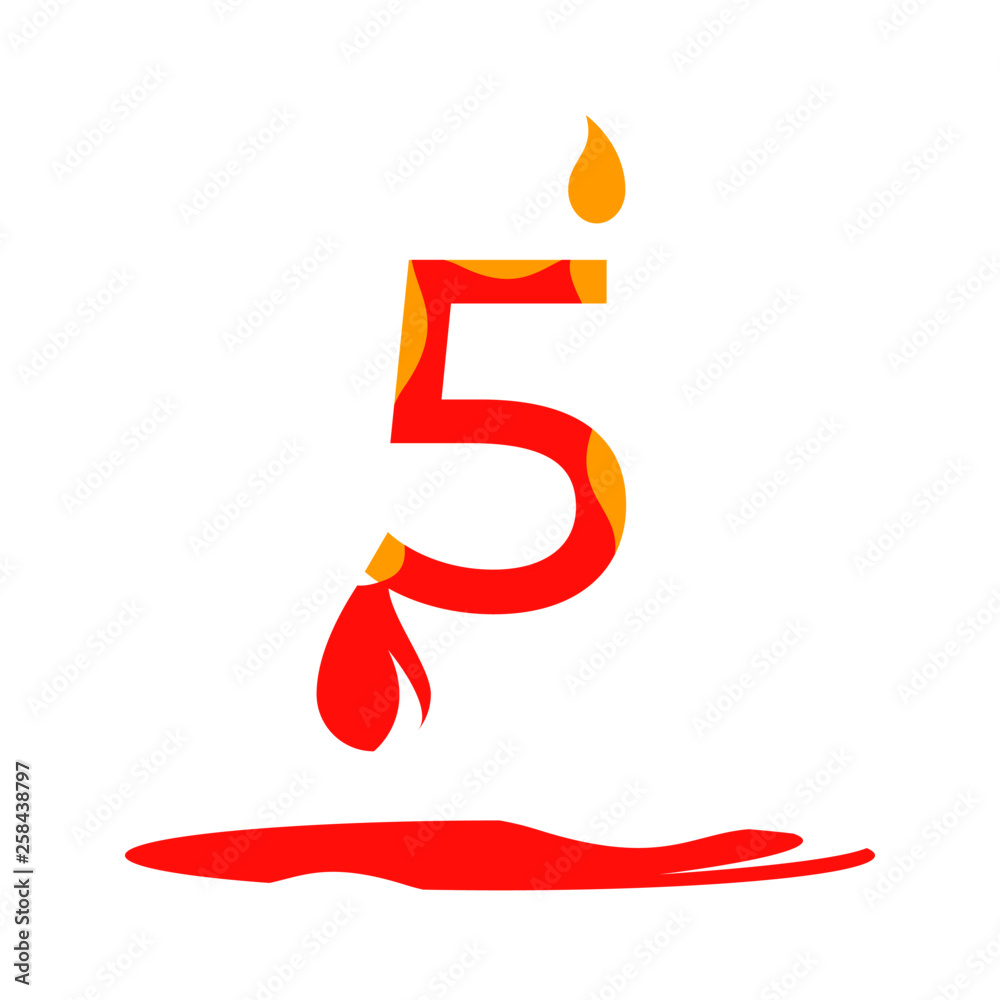 Obraz premium font_badge_art_liquid_blood_letters_numbers_ampersand_round_design_letters_red_orange