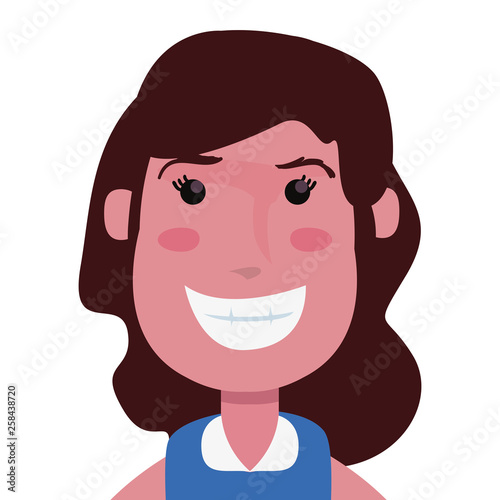 smiling girl cartoon