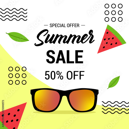 summer banner sunglasses