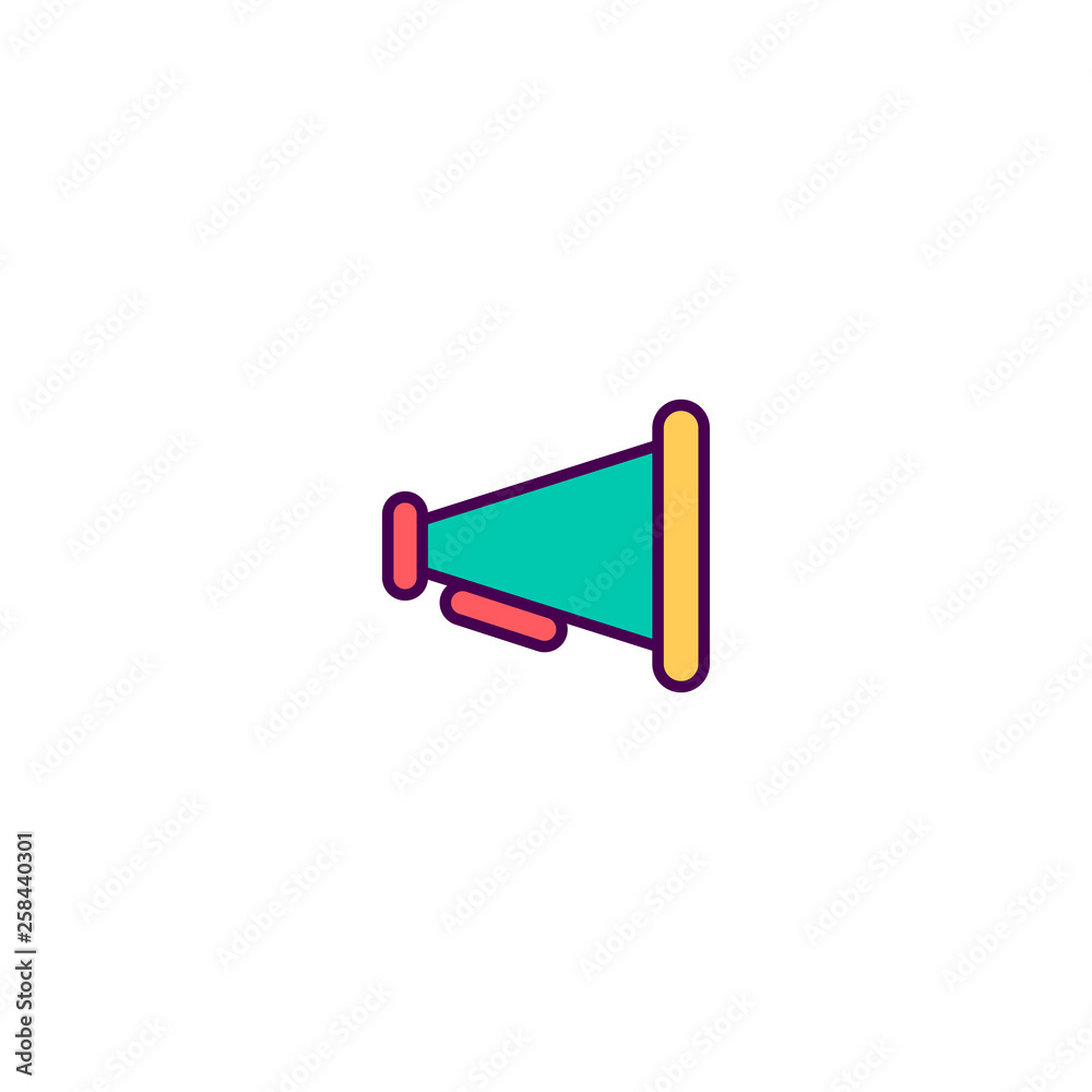Megaphone icon design. Essential icon vector design Megaphone icon design. Essential icon vector design