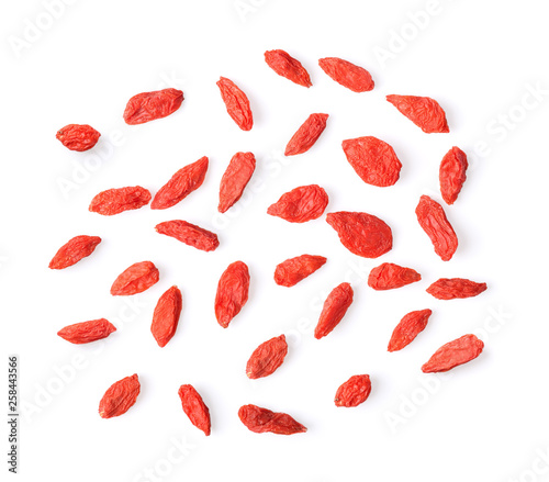 goji berries on white background