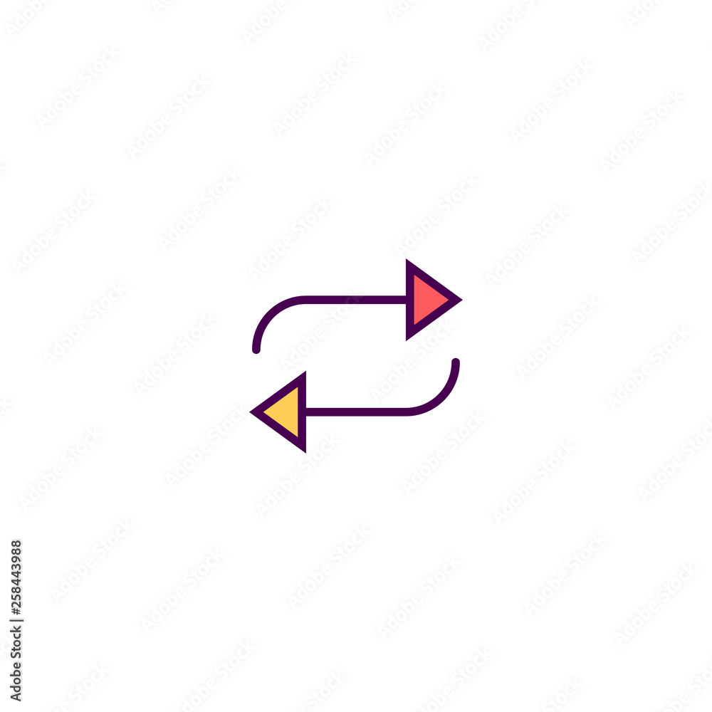 Repeat icon design. Essential icon vector design Repeat icon design. Essential icon vector design