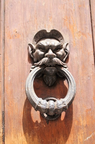 Italian door knocker gargoyle mustache beard