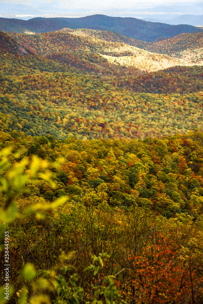 blue ridge and smoky mountains changing color in fall blue ridge and smoky mountains changing color in fall
