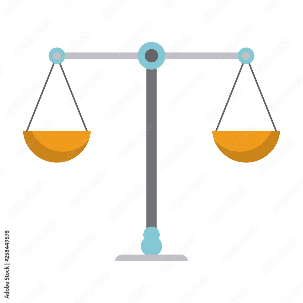 Justice balance symbol isolated Justice balance symbol isolated
