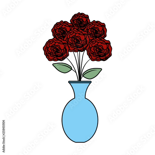 vase with roses icon