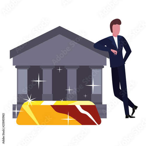 businessman money bank