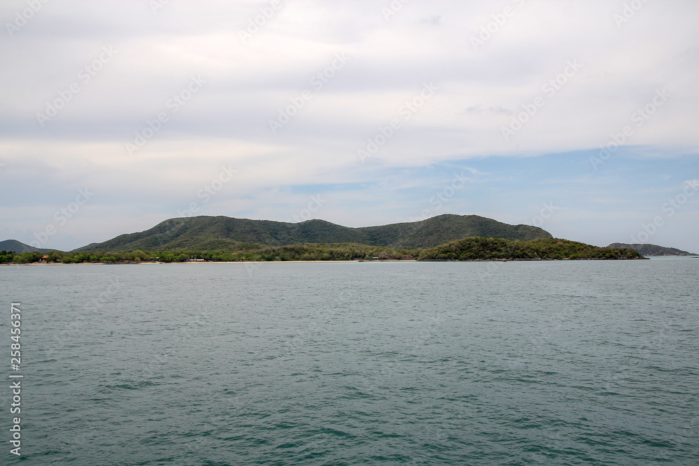 View of Samaesarn island look for the boat at thailand View of Samaesarn island look for the boat at thailand