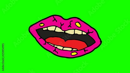 Wallpaper Mural kids drawing green screen with theme of mouth ulcer Torontodigital.ca