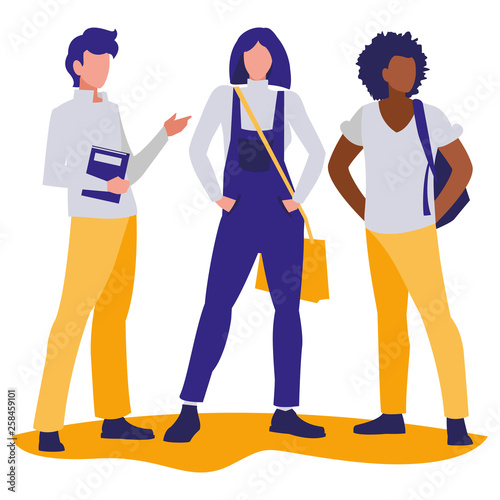 young group of students modeling