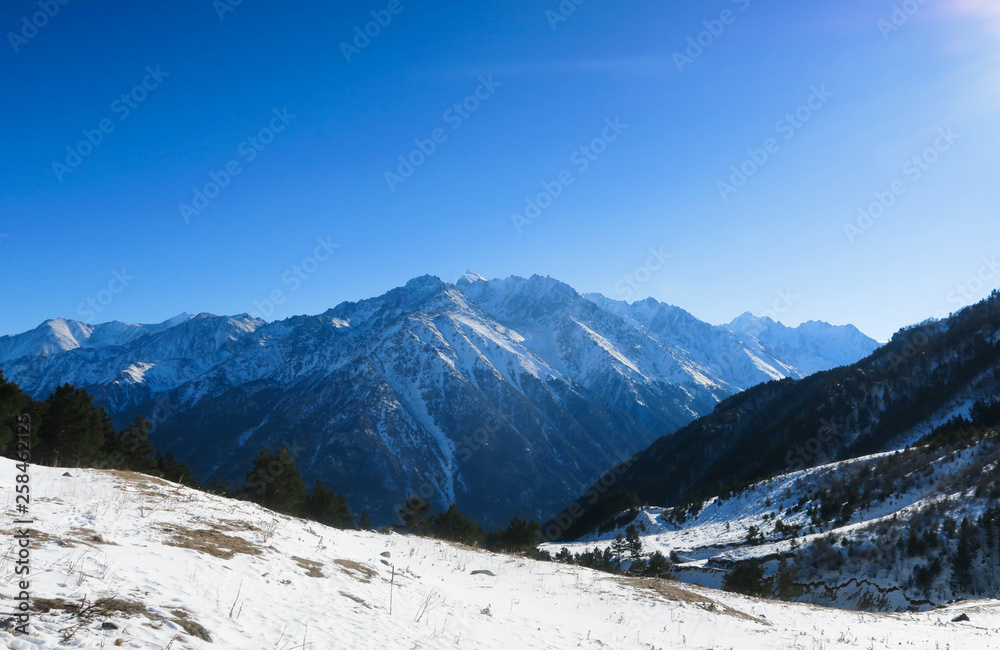 Syltran gorge valley view. Caucasian Mountains. Russia Syltran gorge valley view. Caucasian Mountains. Russia
