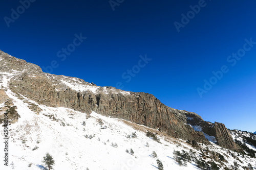 Syltran roche moutonnee view. Caucasian Mountains sheepback. Russia photo