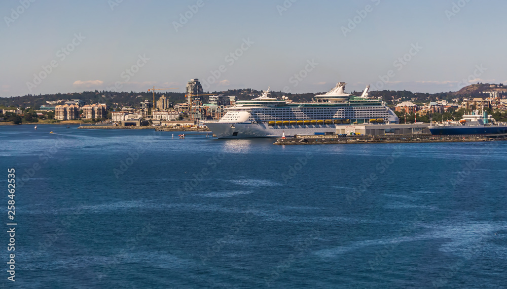 views from Ogden Point cruise ship terminal in Victoria BC.Canada