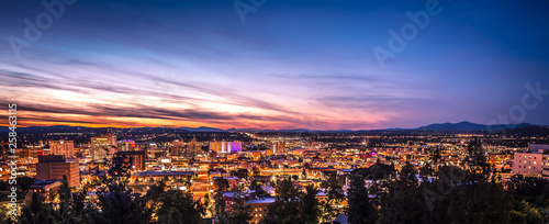 Panoramic View Spokane Washington Downtown City Skyline photo