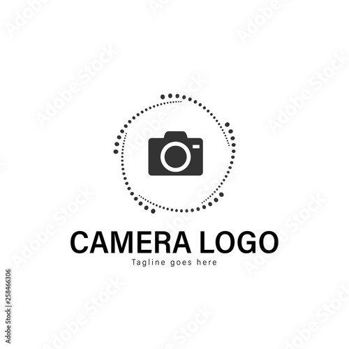 Camera logo template design. Camera logo with modern frame vector design