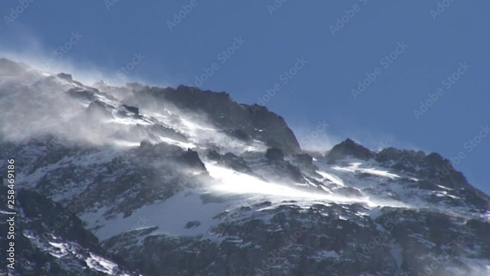 Caucasus. Gorge Genaldon. Storm on the glacier.