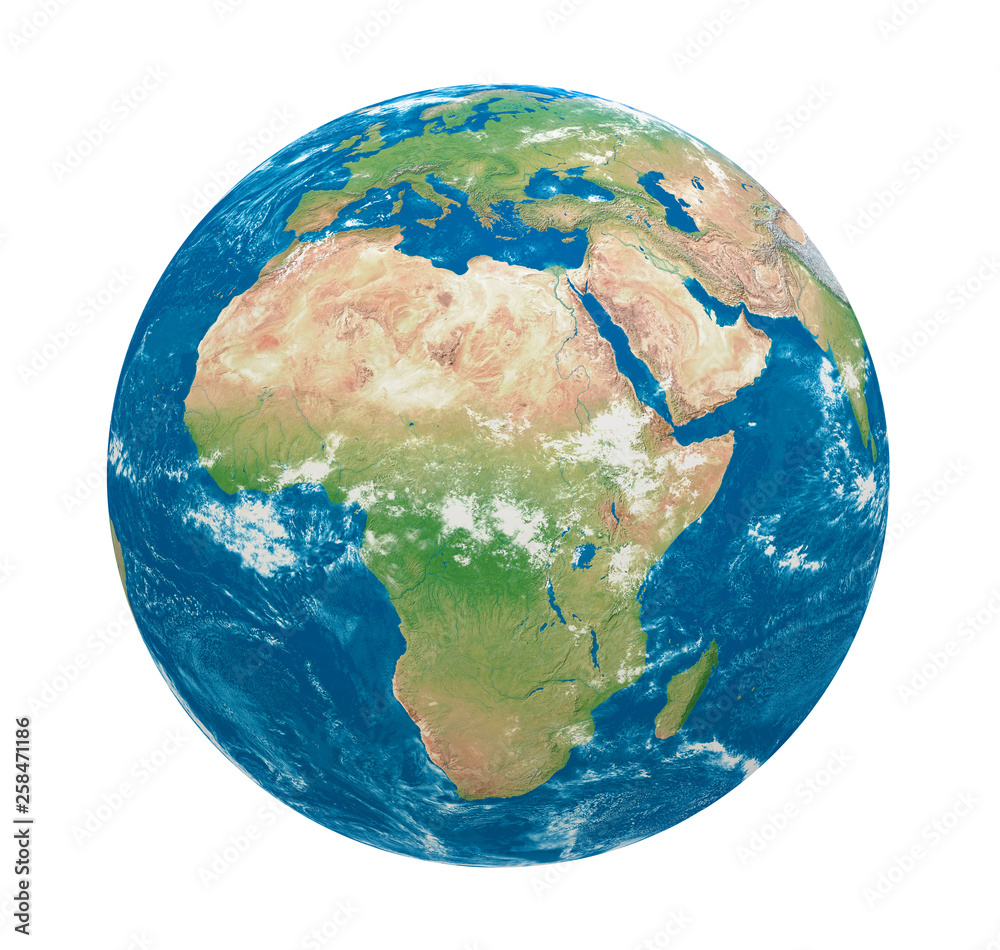 Fototapeta Planet Earth Africa View Isolated