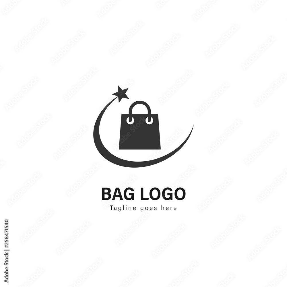 Fototapeta premium Shop logo template design. Shop logo with modern frame vector design