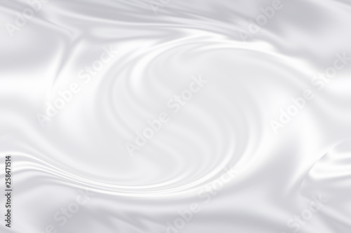 Smooth elegant white satin fabric background. Festive luxury illustration