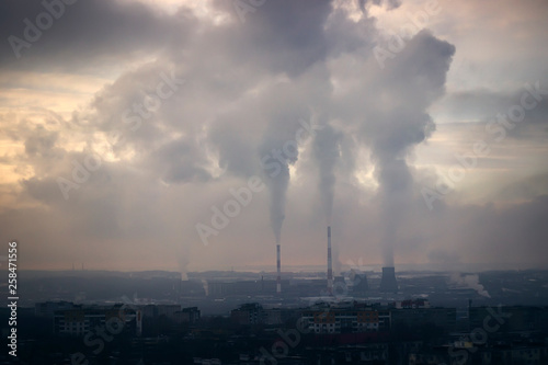 Air pollution. Smoke. Ecological catastrophy.