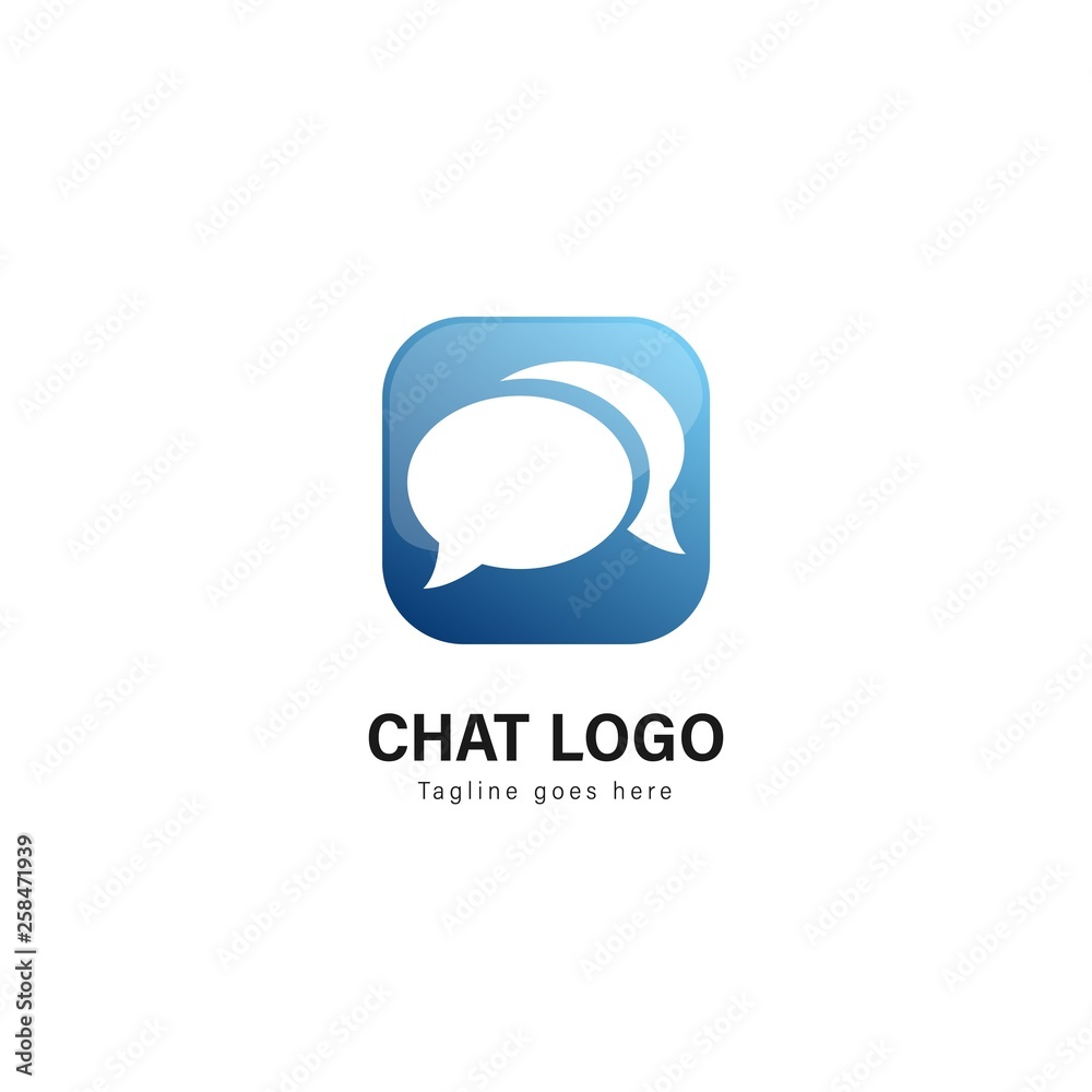 Chat logo template design. Chat logo with modern frame vector design Chat logo template design. Chat logo with modern frame vector design