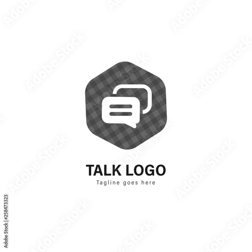 Free Download Talk logo template design. Talk logo with modern frame vector design - GFXLoad