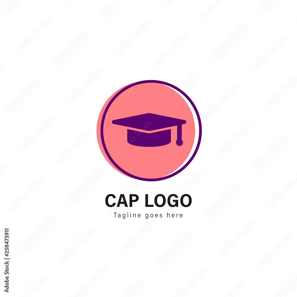 Obraz premium University logo template design. University logo with modern frame vector design