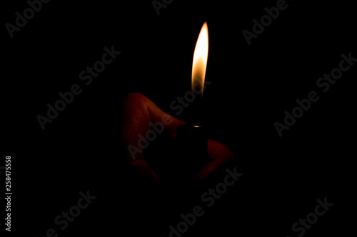 fire lighter on a black background