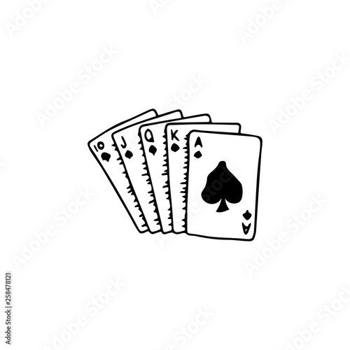 Card game icon. Playing card sign