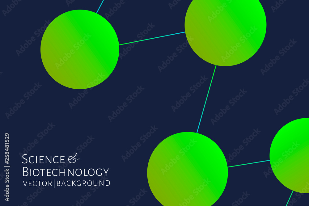 Modern background with chemical bonds, molecules pattern. Medicine ...