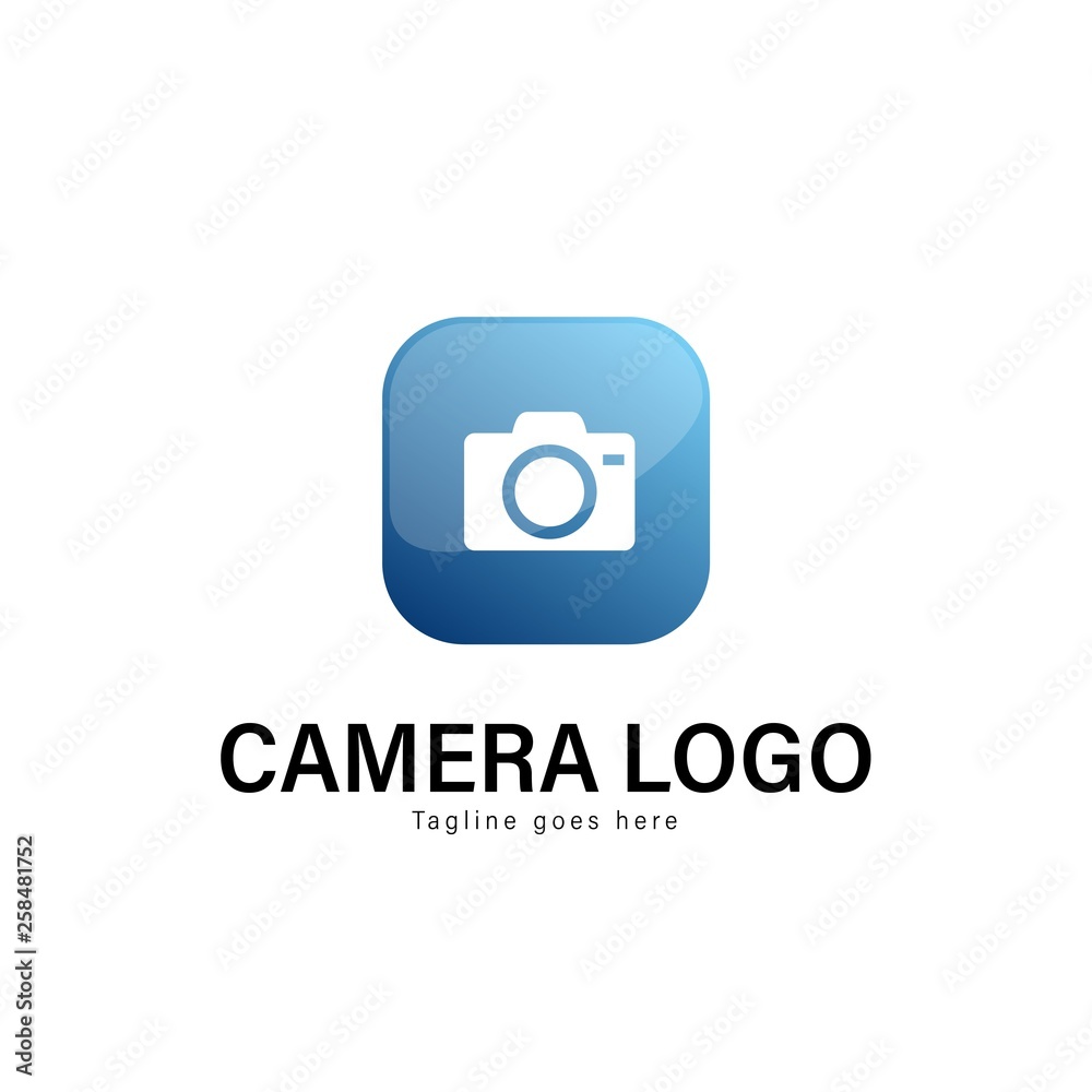 Camera logo template design. Camera logo with modern frame vector design Camera logo template design. Camera logo with modern frame vector design