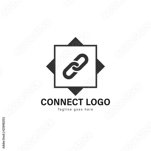 Fototapeta Naklejka Na Ścianę i Meble -  Connect logo template design. Connect logo with modern frame vector design