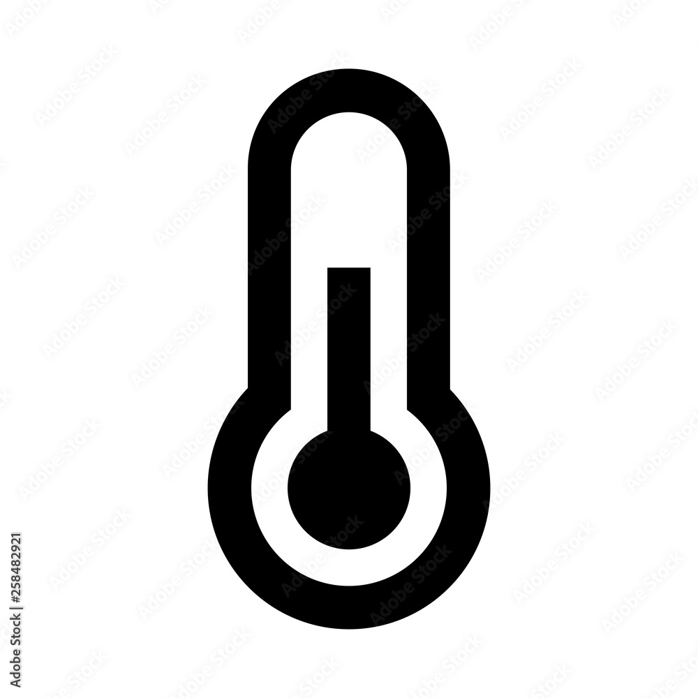 Thermometer icon, Weather temperature sign. Thermometer icon, Weather temperature sign.
