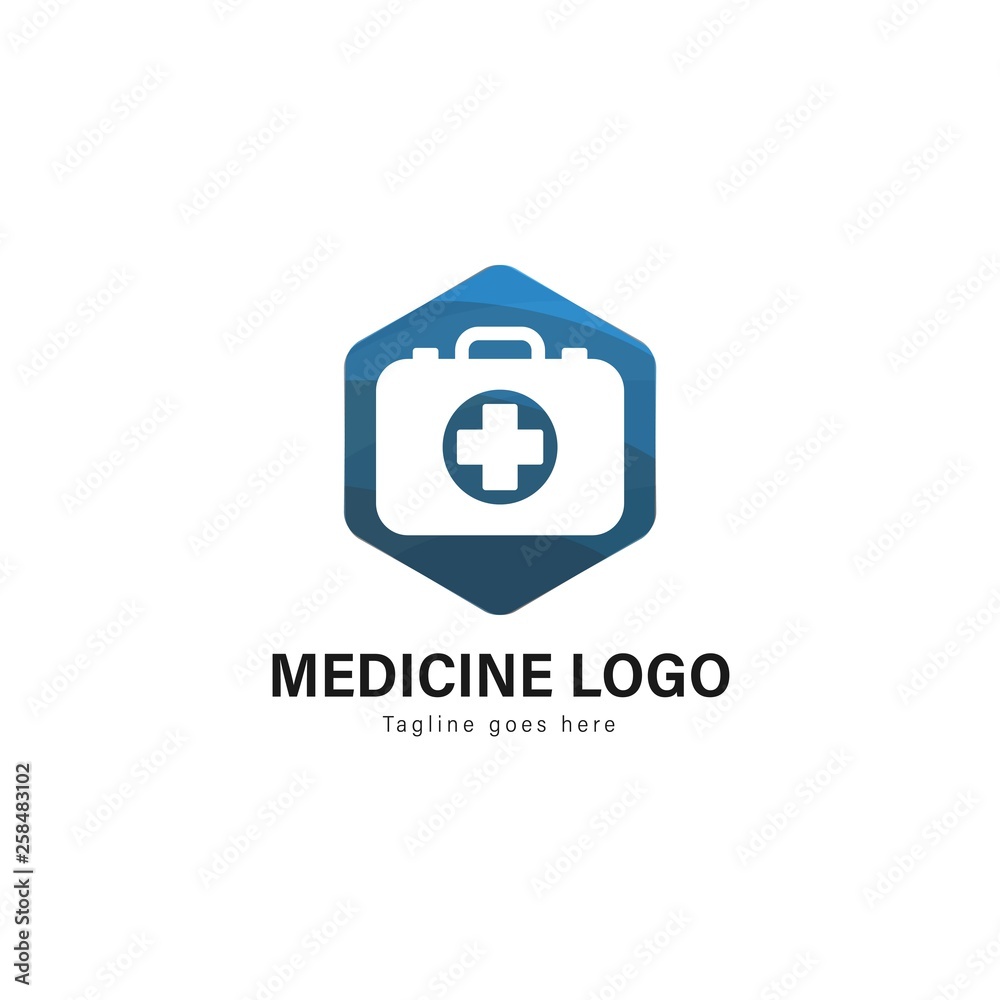 Medic logo template design. Medic logo with modern frame vector design