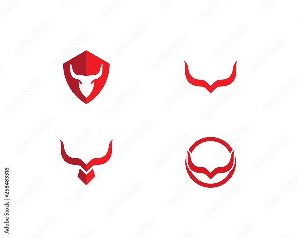 Fototapeta premium Bull Horn Taurus Logo