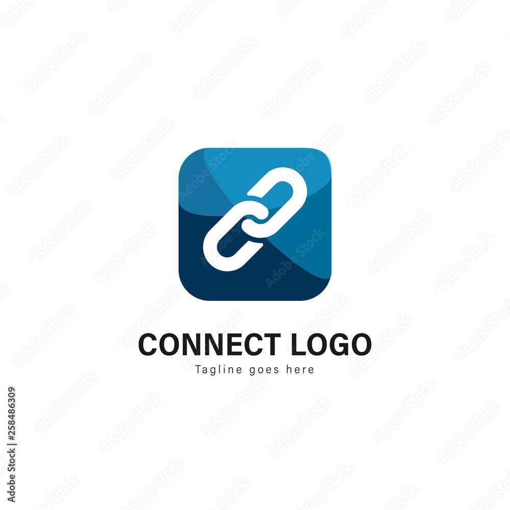 Connect logo template design. Connect logo with modern frame vector design Connect logo template design. Connect logo with modern frame vector design