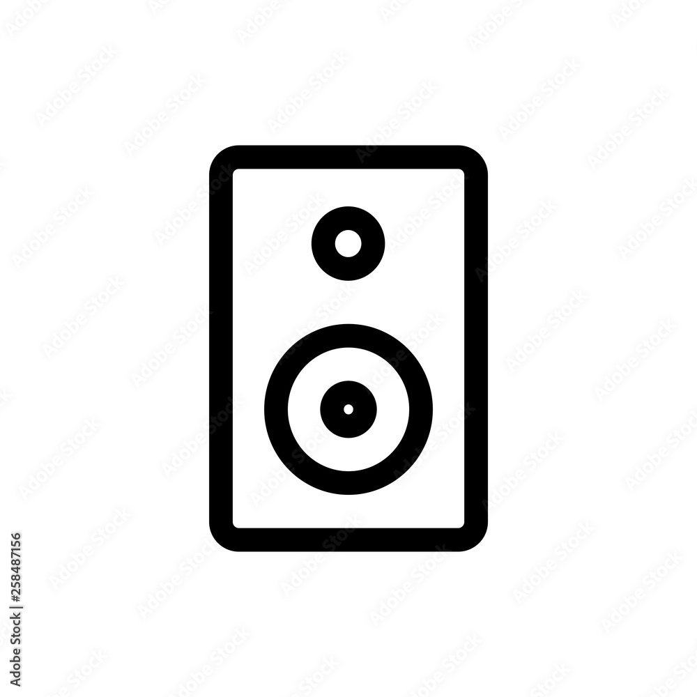 Bass music icon. Speaker sign Bass music icon. Speaker sign