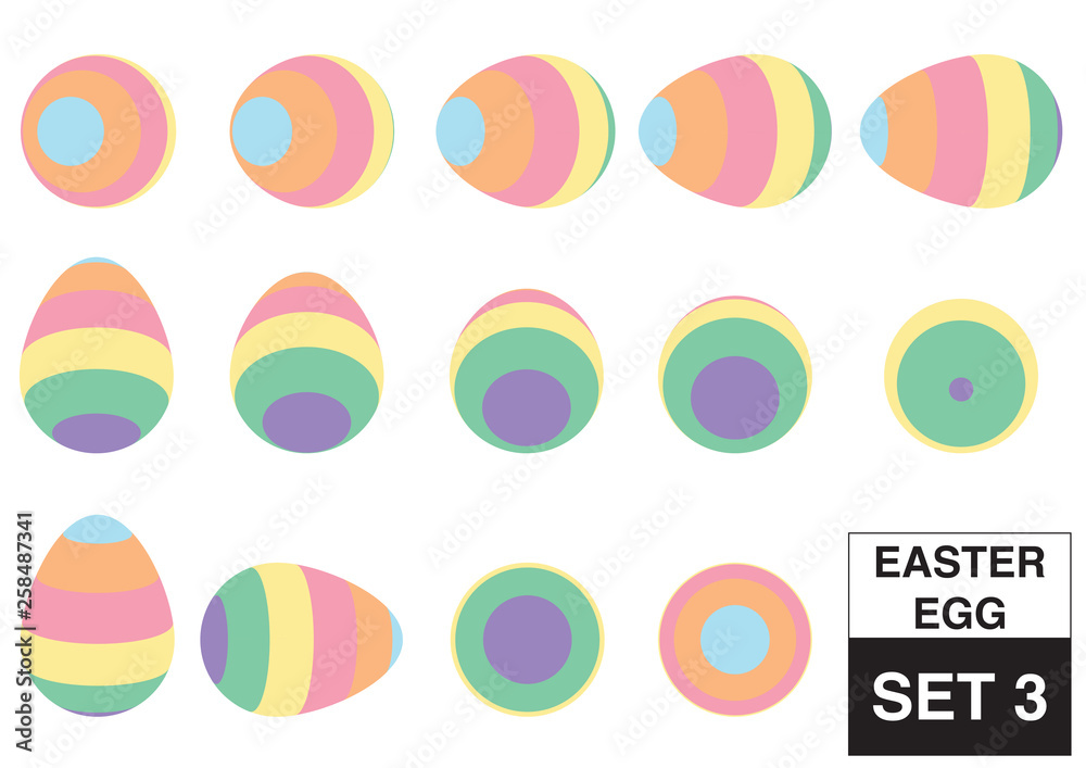 Obraz premium Easter egg vector set.